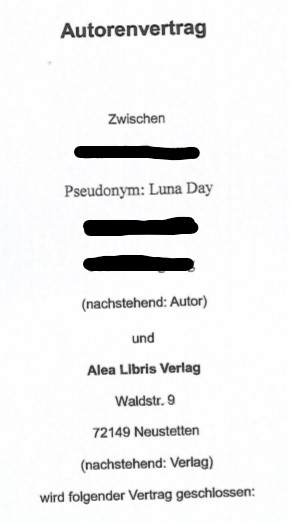 Autorenvertrag Alea Libris Verlag